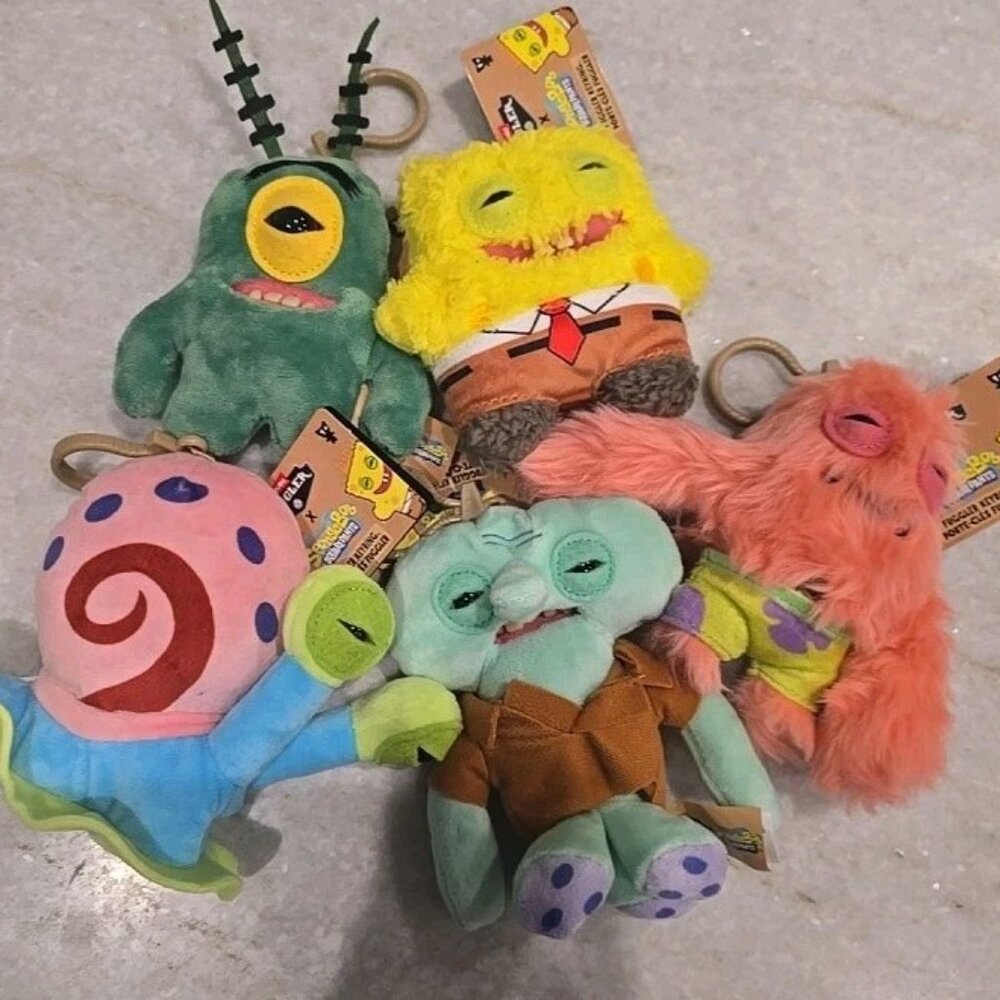 Fuggler x Spongebob Squarepants 4.5" Keychain Keyring Mini Plush NWT *YOU PICK*